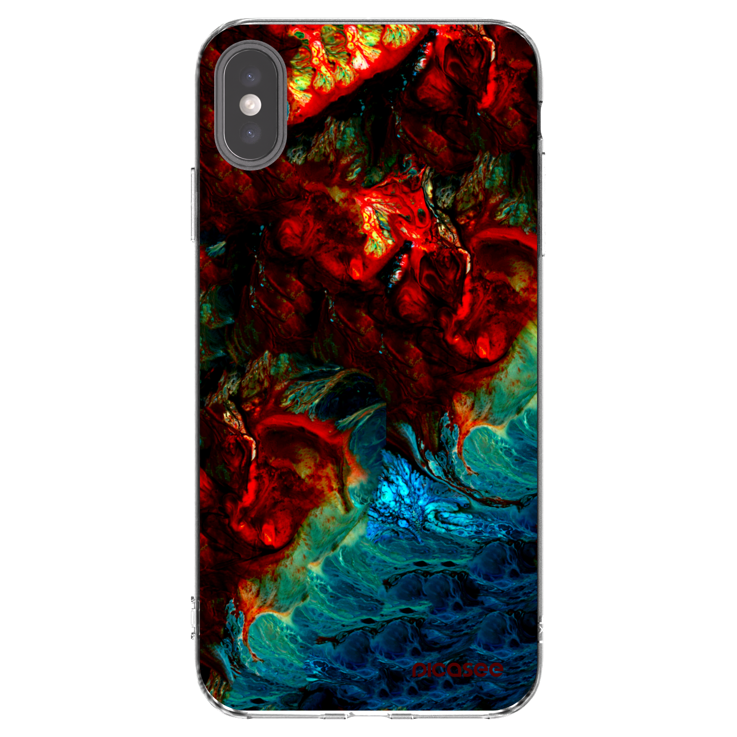 Picasee silikonska prozirna maskica za Apple iPhone XS Max - Universe