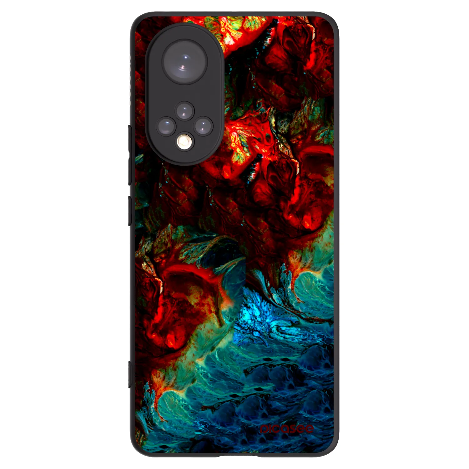 Picasee crna silikonska maskica za Honor 50 5G - Universe
