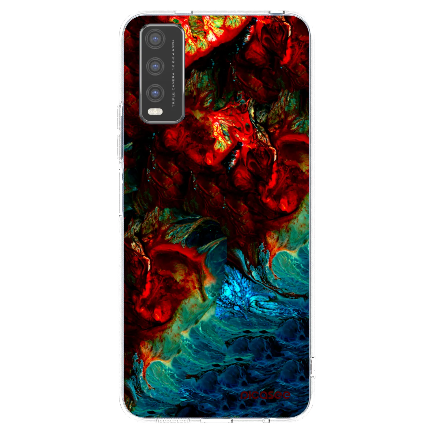 Picasee silikonska prozirna maskica za Vivo Y20s - Universe