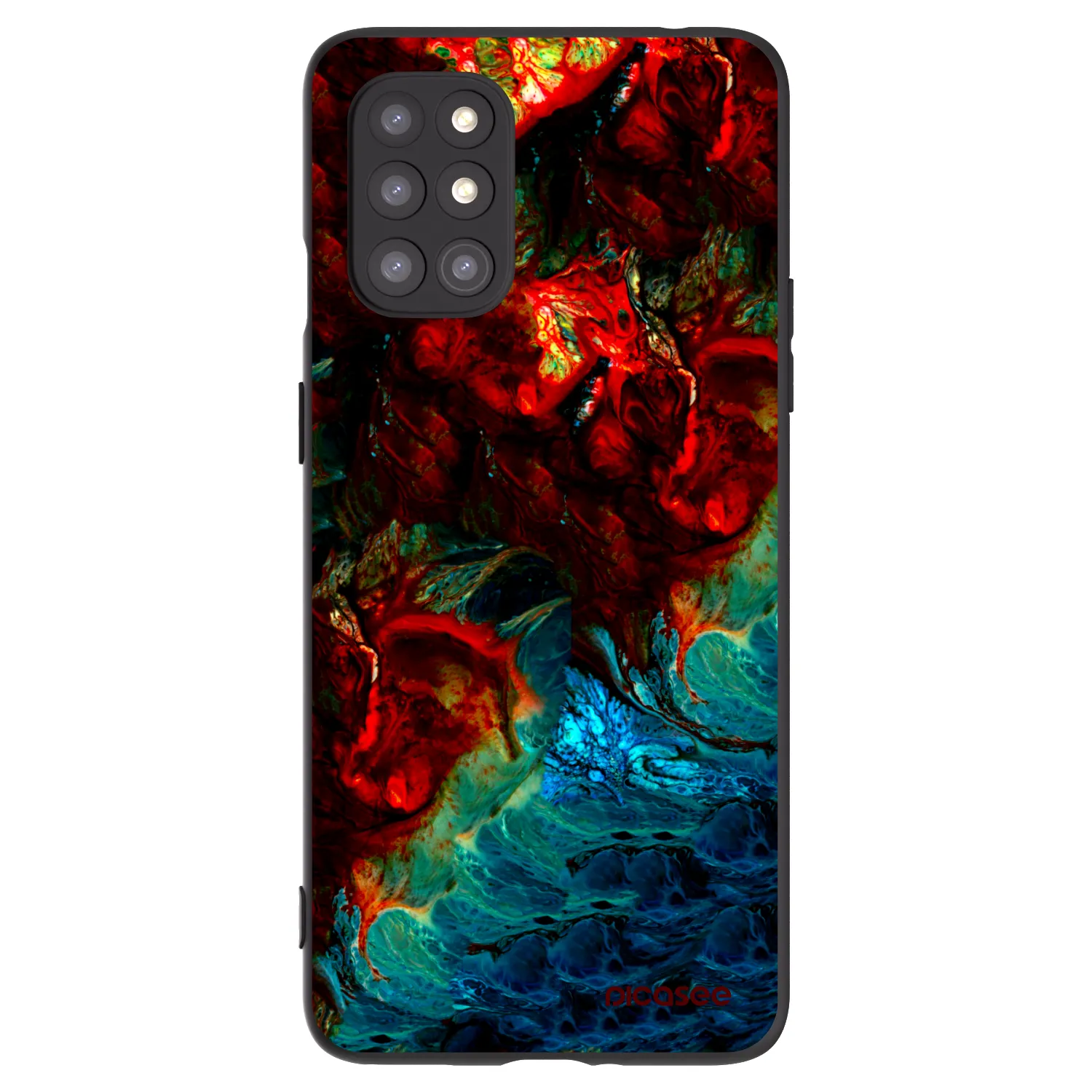 Picasee crna silikonska maskica za OnePlus 8T - Universe