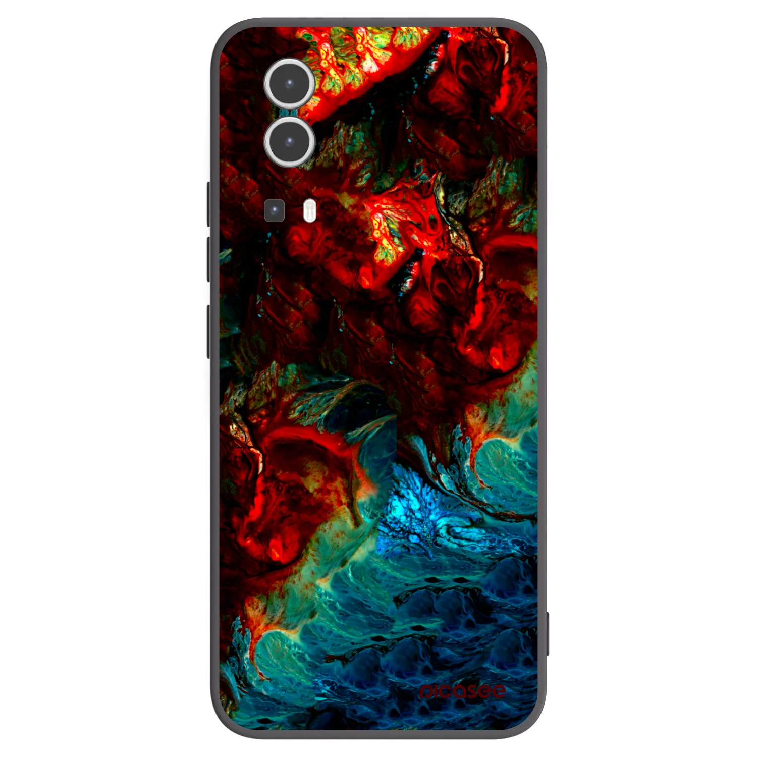 Picasee crna silikonska maskica za Vivo Y72 5G - Universe