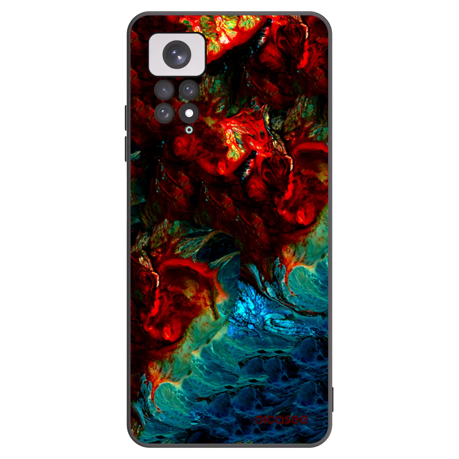Picasee crna silikonska maskica za Xiaomi Redmi Note 11 - Universe