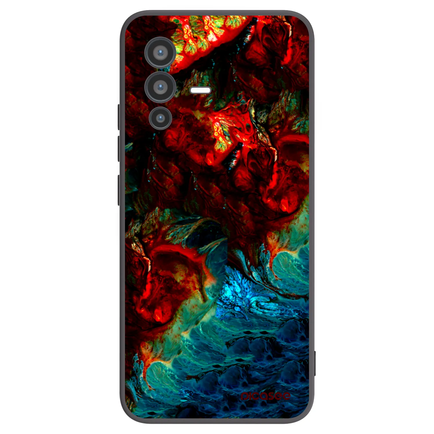 Picasee crna silikonska maskica za Vivo V23 5G - Universe
