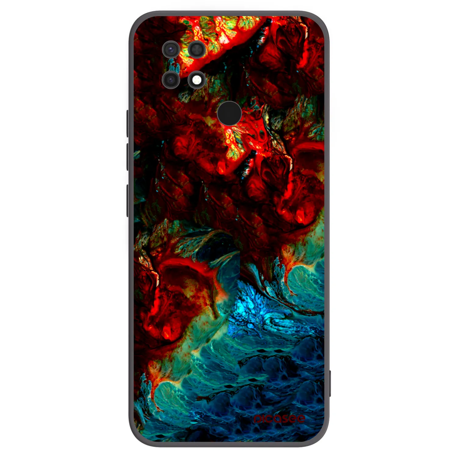 Picasee crna silikonska maskica za Xiaomi Redmi 10C - Universe