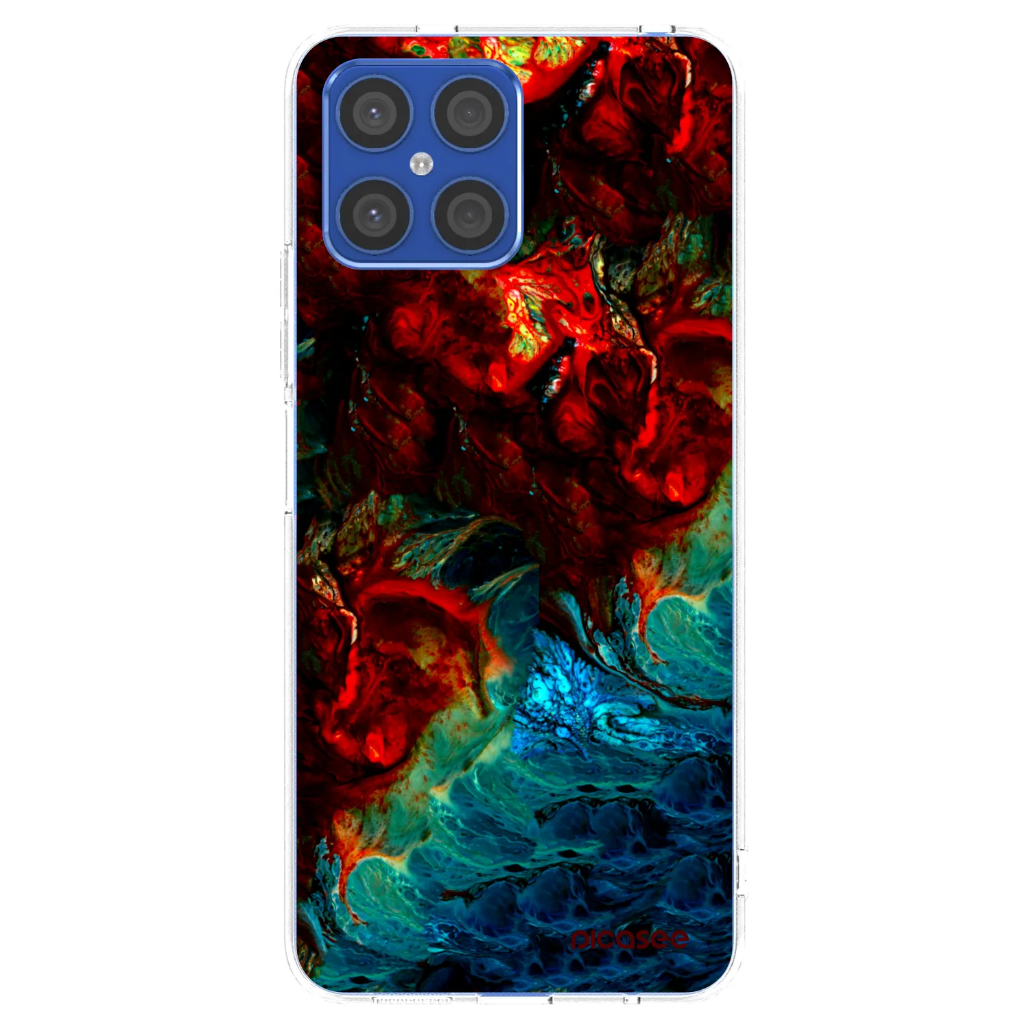 Picasee silikonska prozirna maskica za Honor X8 4G - Universe