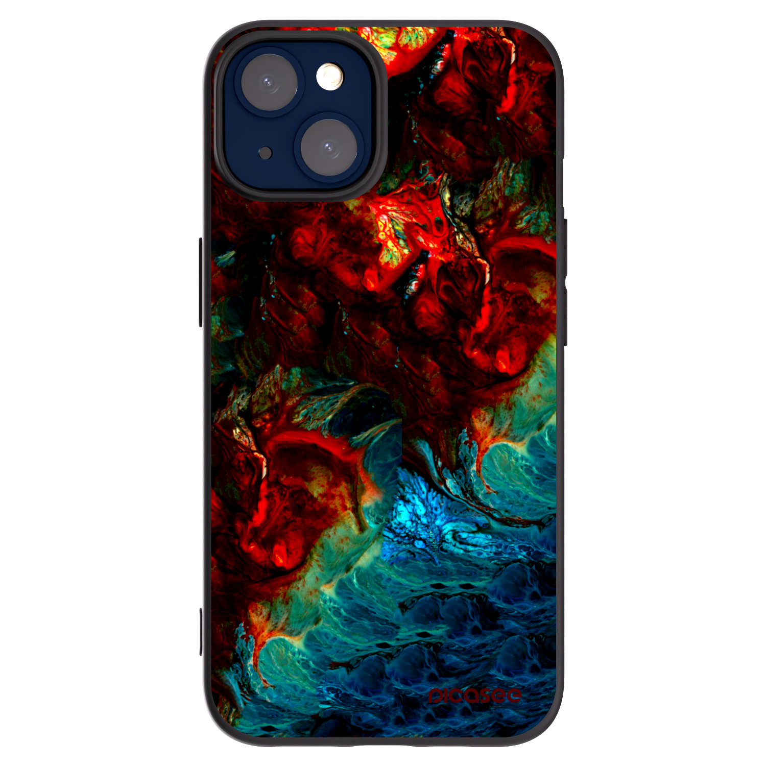 Picasee crna silikonska maskica za Apple iPhone 14 - Universe