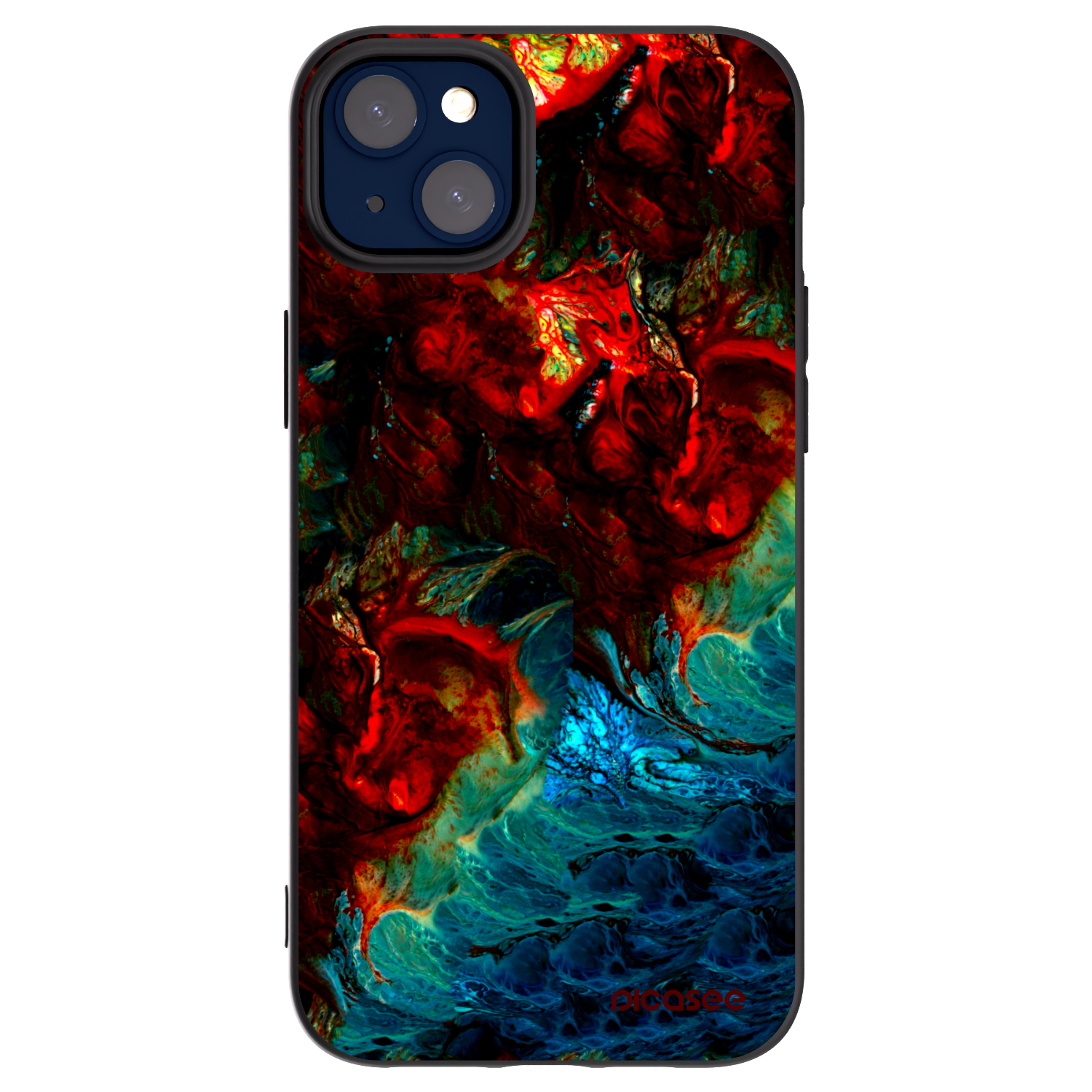 Picasee crna silikonska maskica za Apple iPhone 14 Plus - Universe
