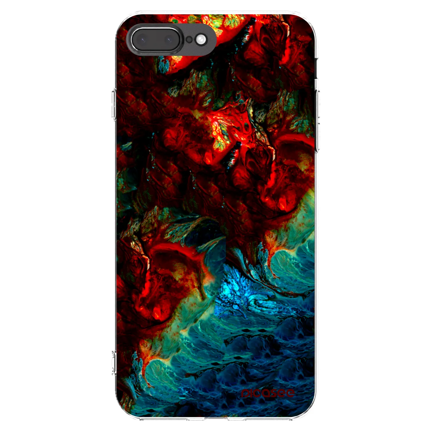 Picasee silikonska prozirna maskica za Apple iPhone 8 Plus - Universe