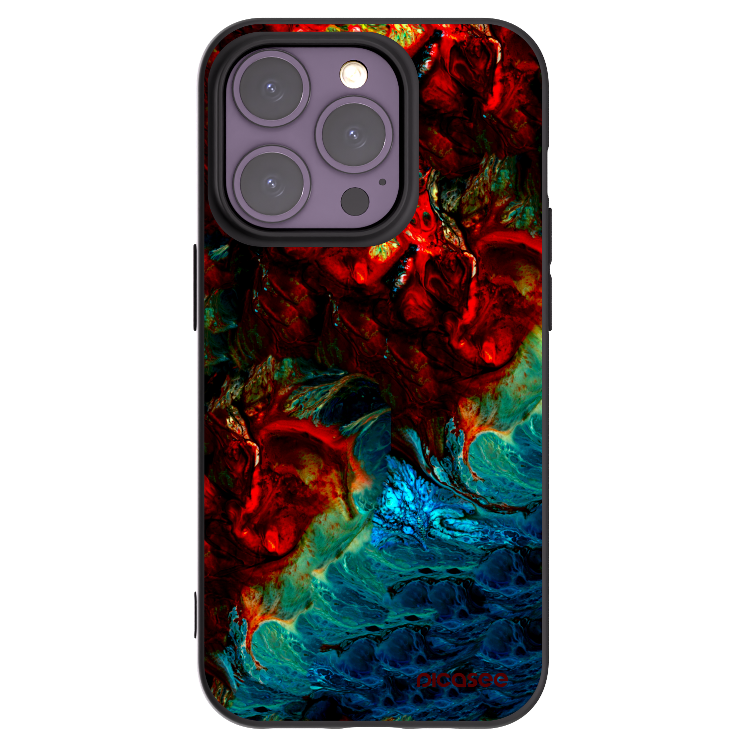 Picasee crna silikonska maskica za Apple iPhone 14 Pro - Universe