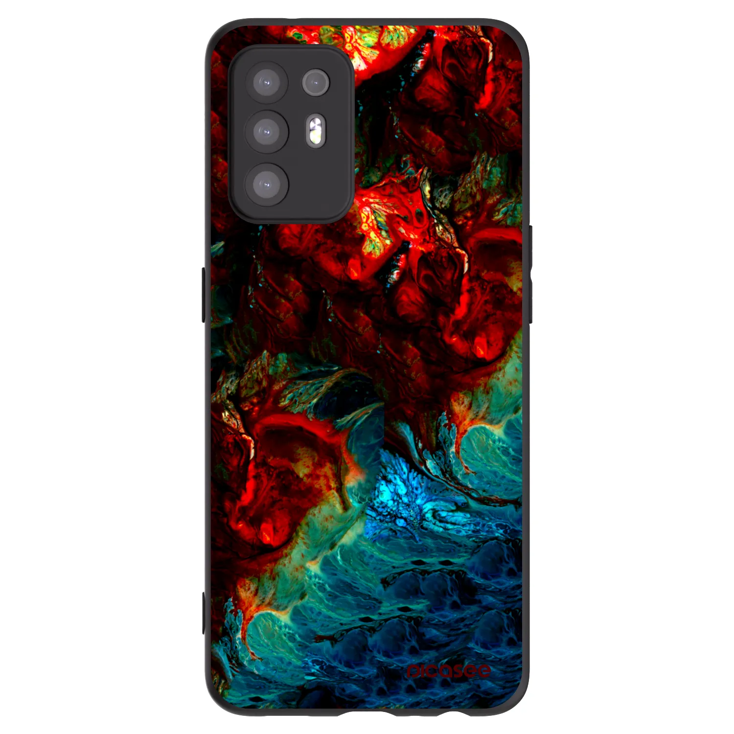 Picasee crna silikonska maskica za OPPO A94 5G - Universe