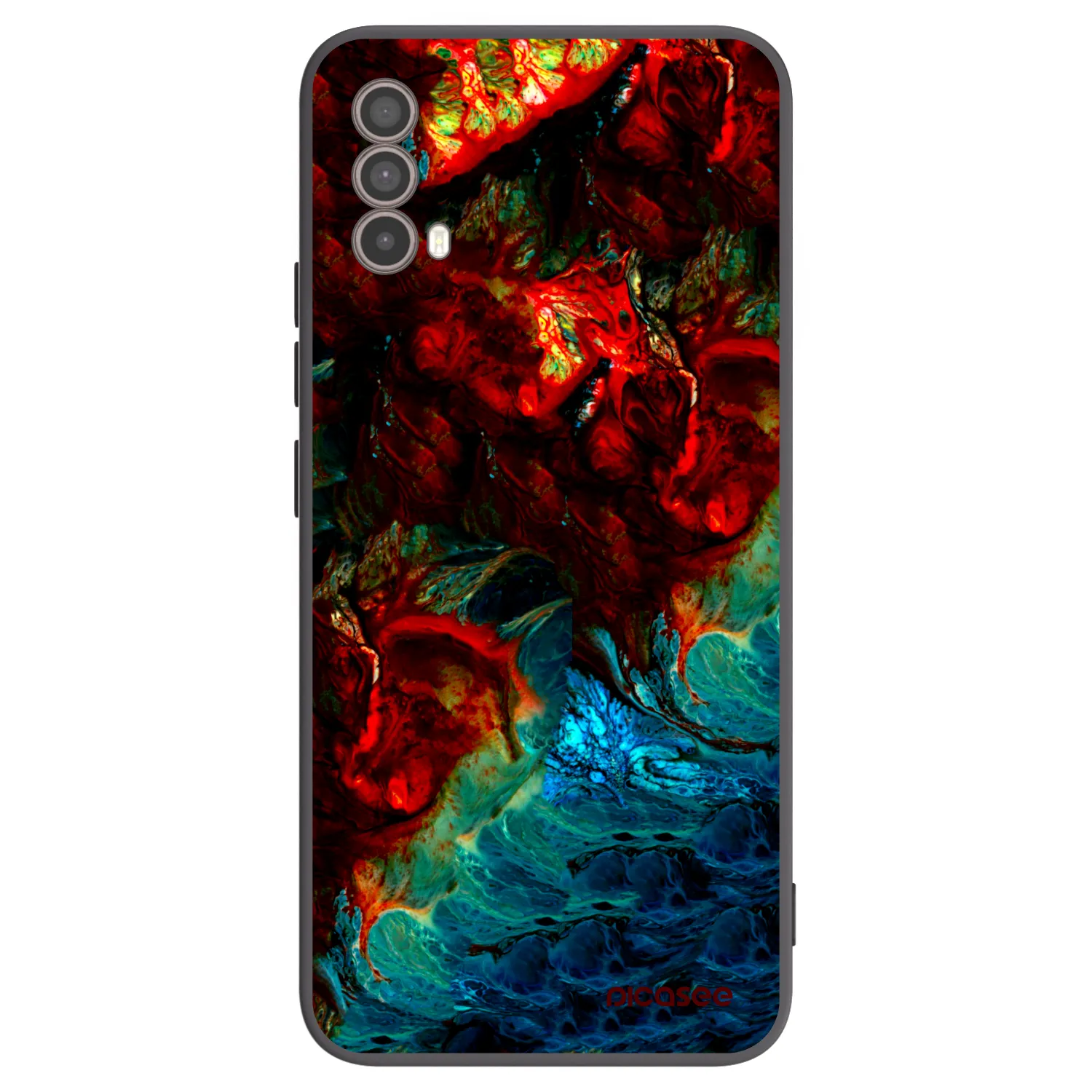 Picasee crna silikonska maskica za Motorola Moto E40 - Universe