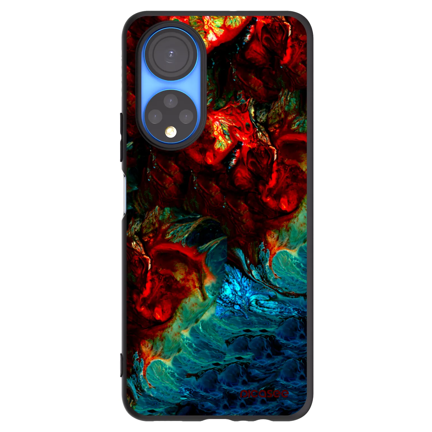 Picasee crna silikonska maskica za Honor X7 - Universe
