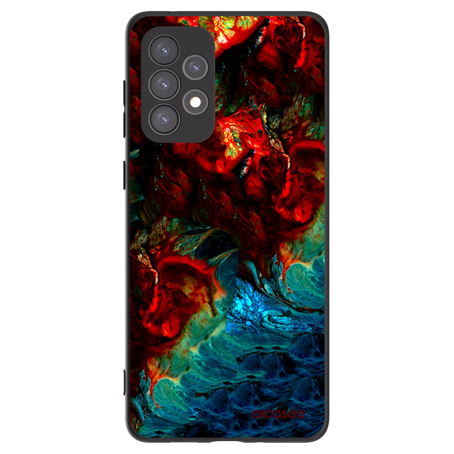Picasee crna silikonska maskica za Samsung Galaxy A73 5G - Universe