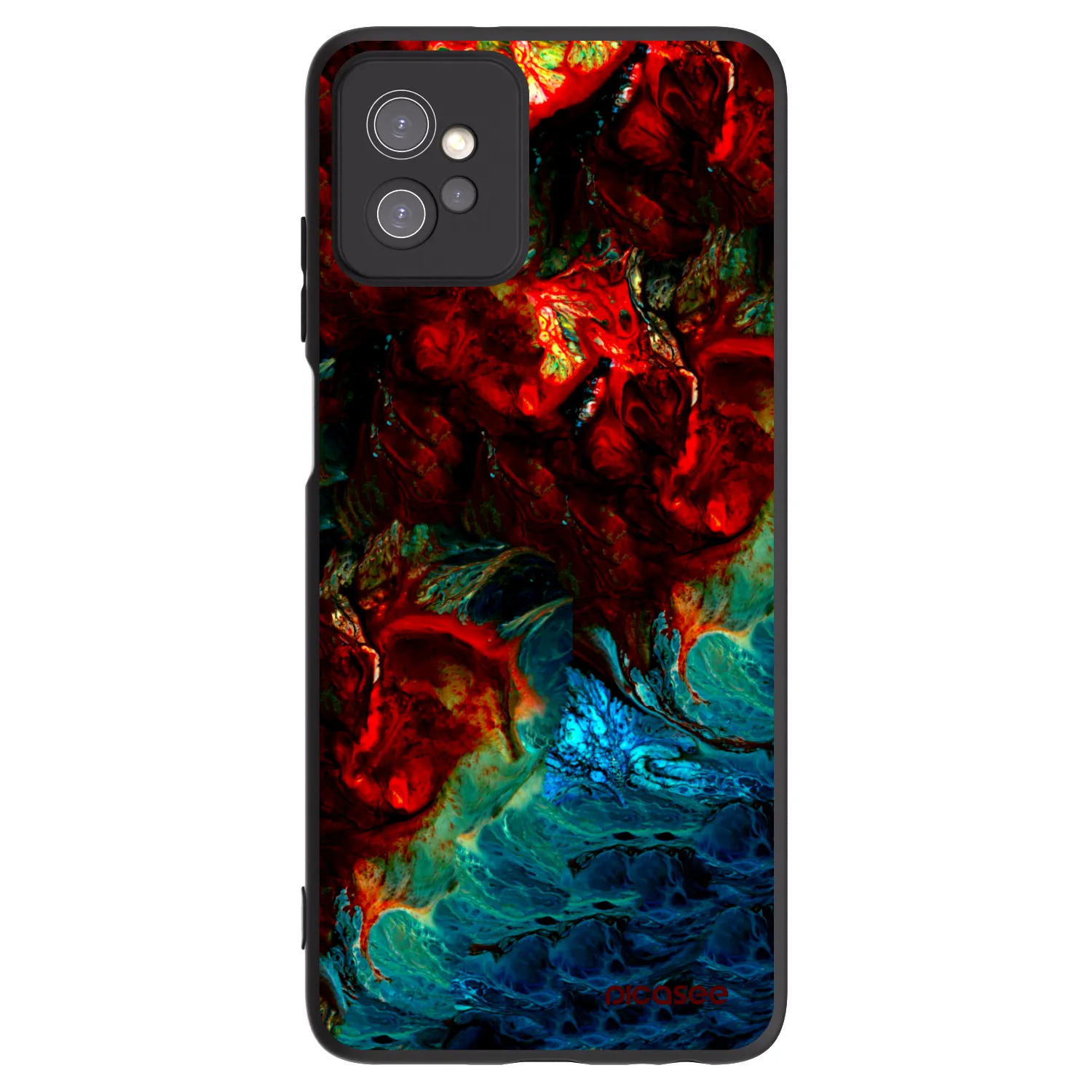 Picasee crna silikonska maskica za Motorola Moto G32 - Universe