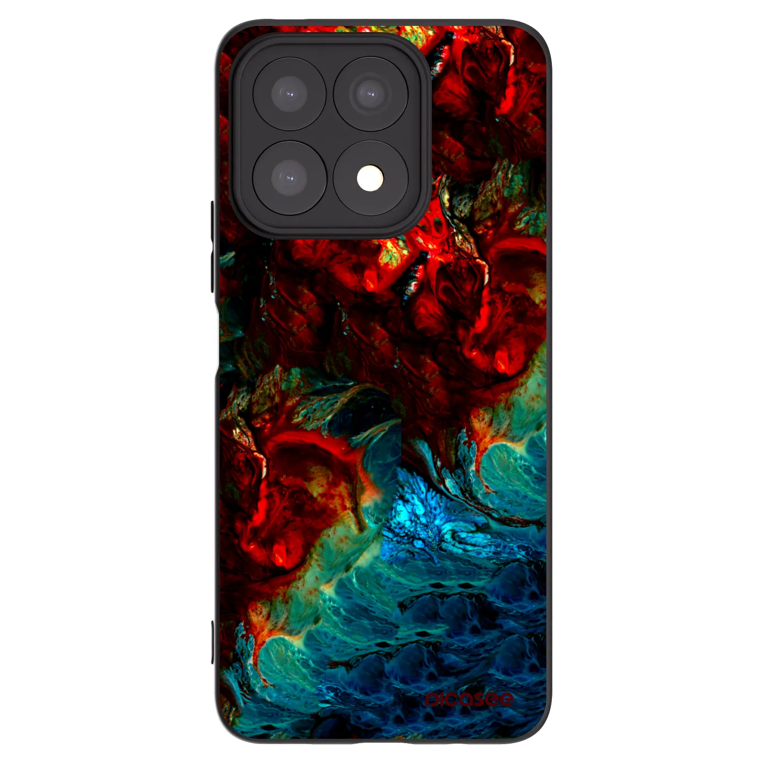 Picasee crna silikonska maskica za Honor X8a - Universe