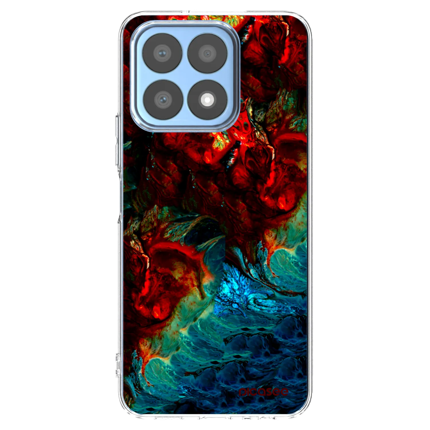 Picasee silikonska prozirna maskica za Honor X8a - Universe