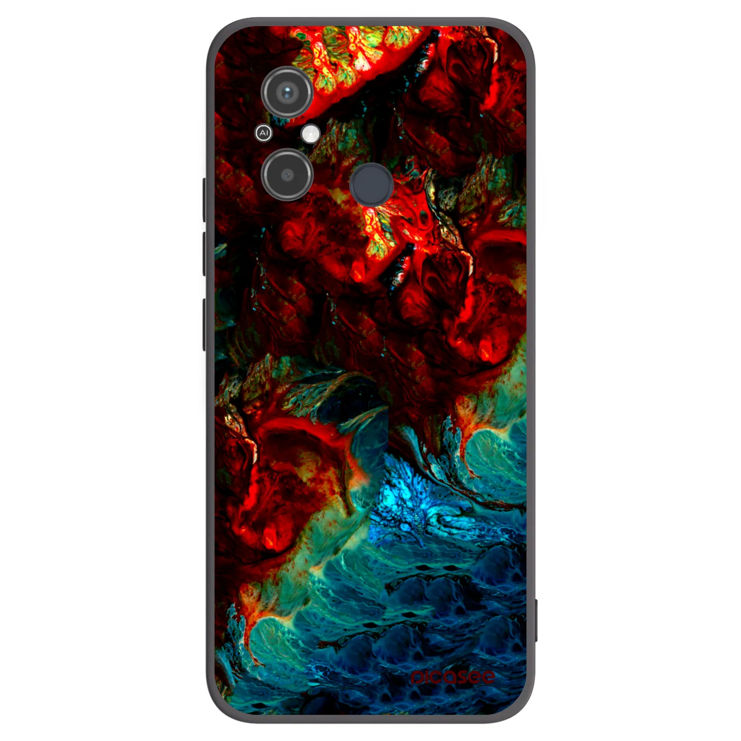 Picasee crna silikonska maskica za Xiaomi Redmi 12C - Universe