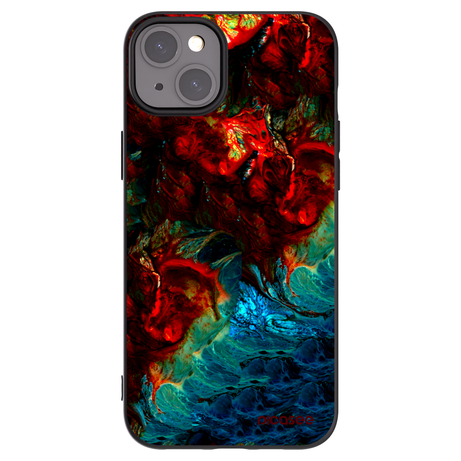 Picasee crna silikonska maskica za Apple iPhone 15 Plus - Universe
