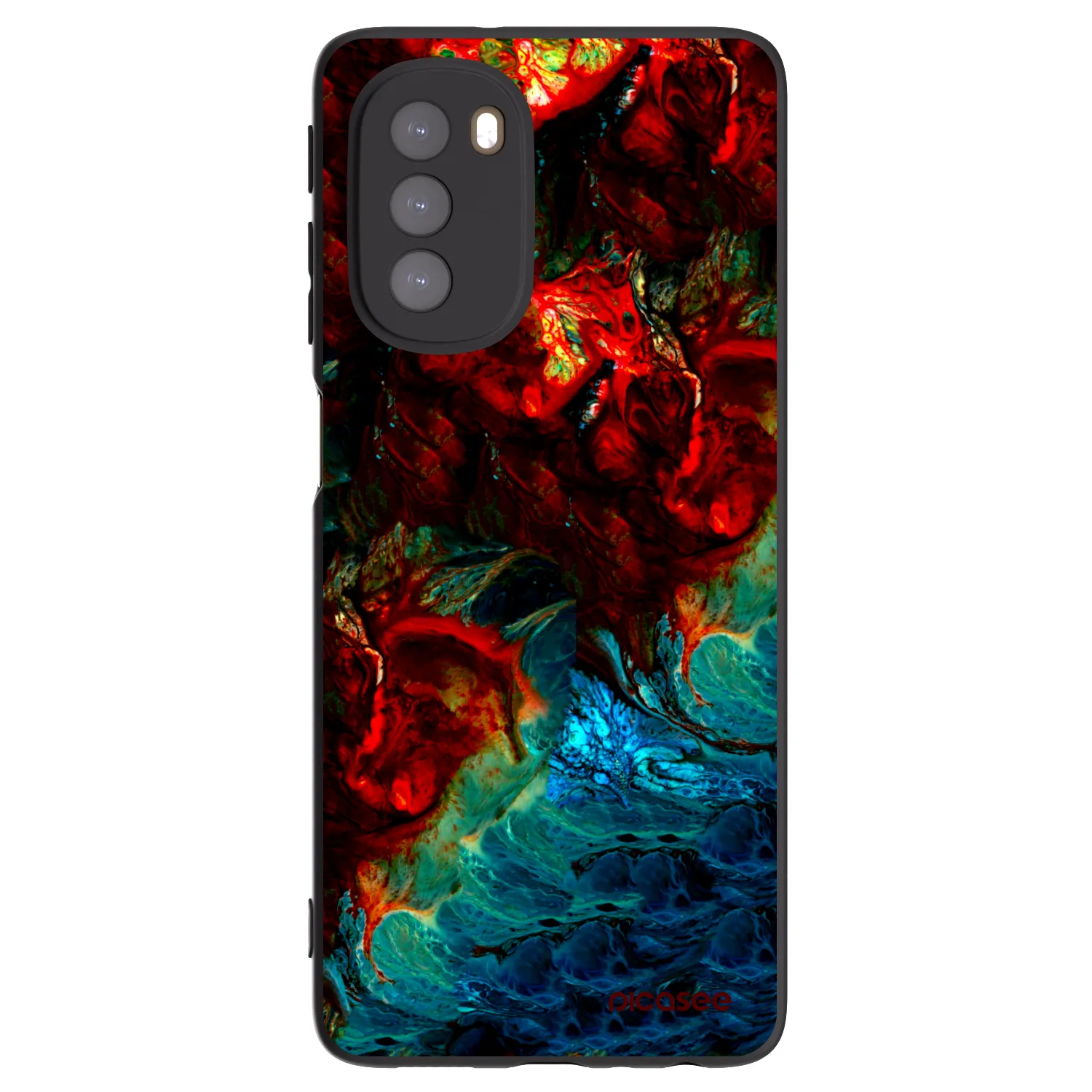 Picasee crna silikonska maskica za Motorola Moto G51 - Universe