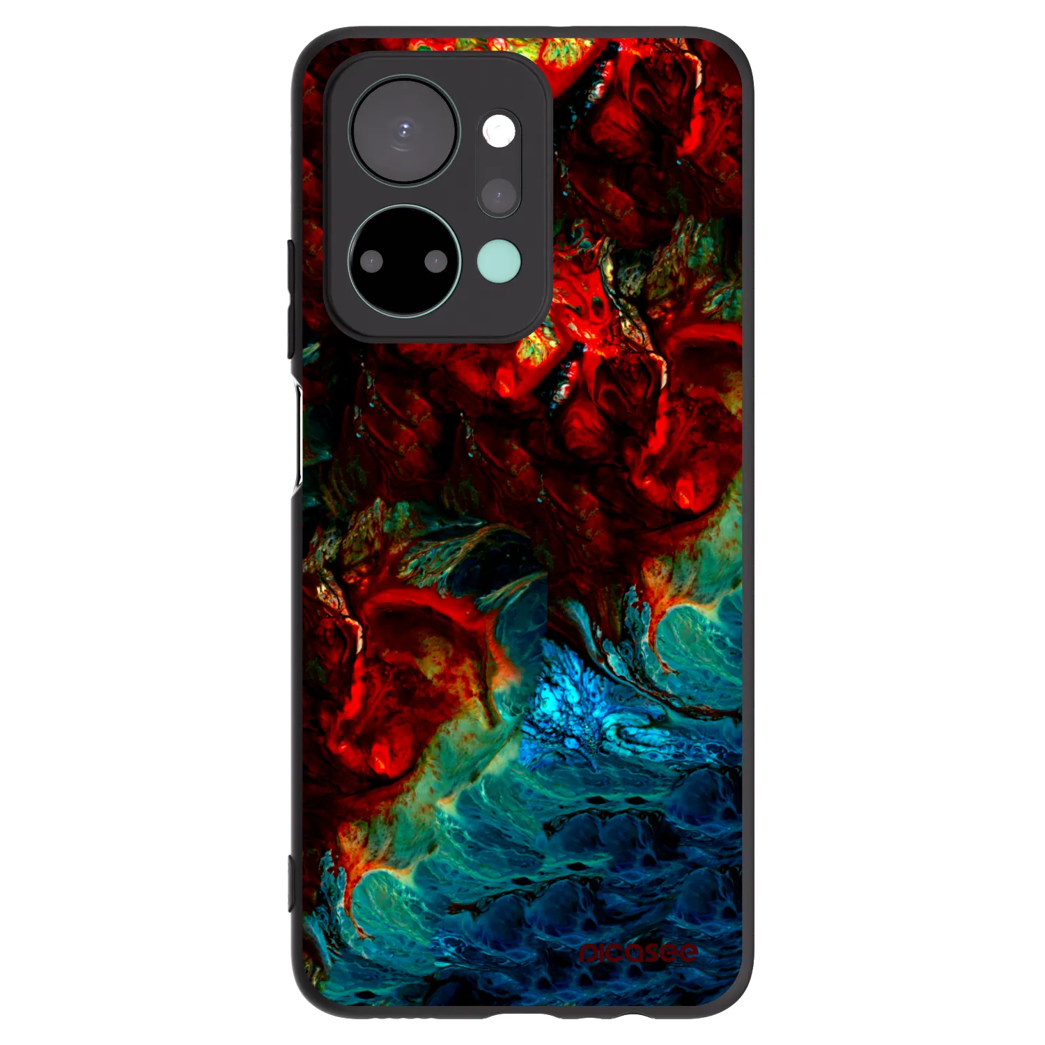 Picasee crna silikonska maskica za Honor X7a - Universe