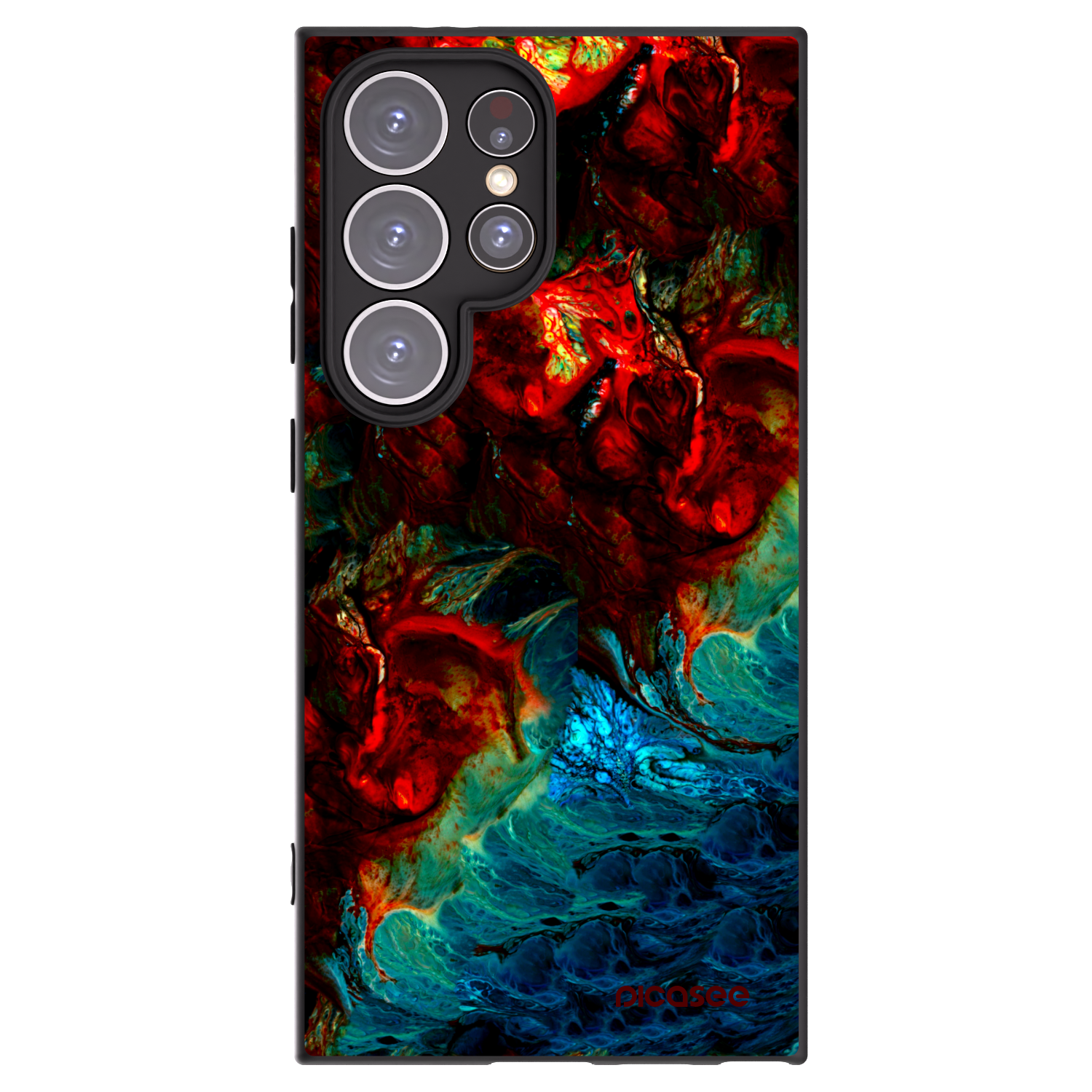 Picasee crna silikonska maskica za Samsung Galaxy S24 Ultra S928B 5G - Universe