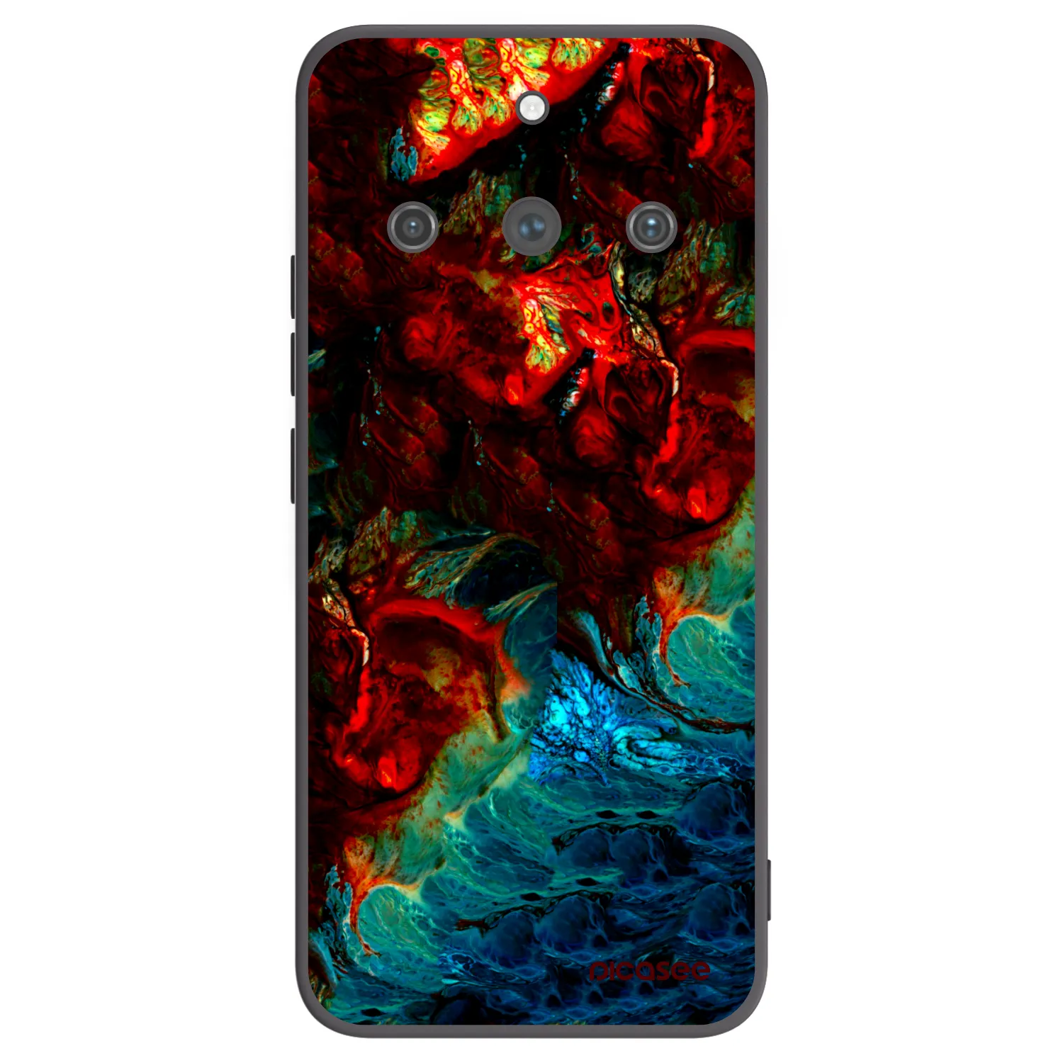 Picasee crna silikonska maskica za Realme 11 Pro+ - Universe