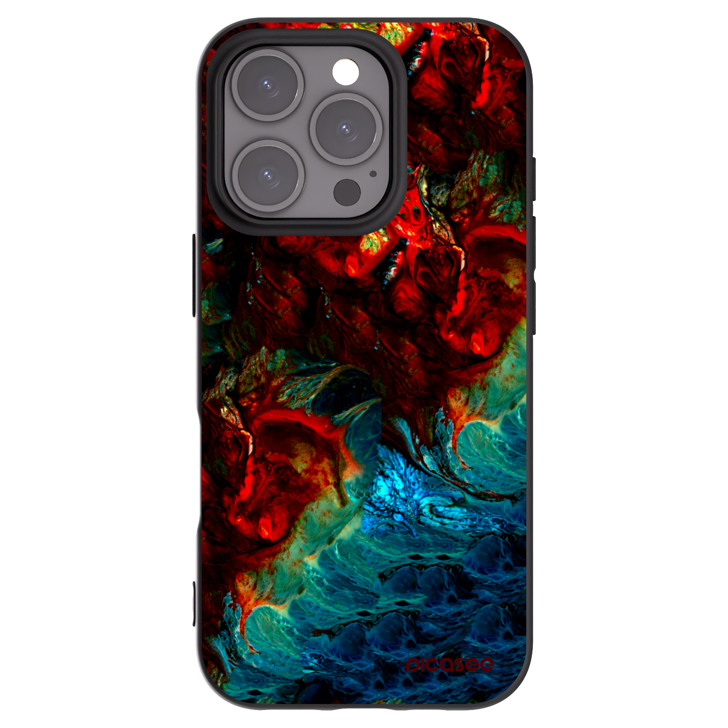 Picasee crna silikonska maskica za Apple iPhone 16 Pro - Universe
