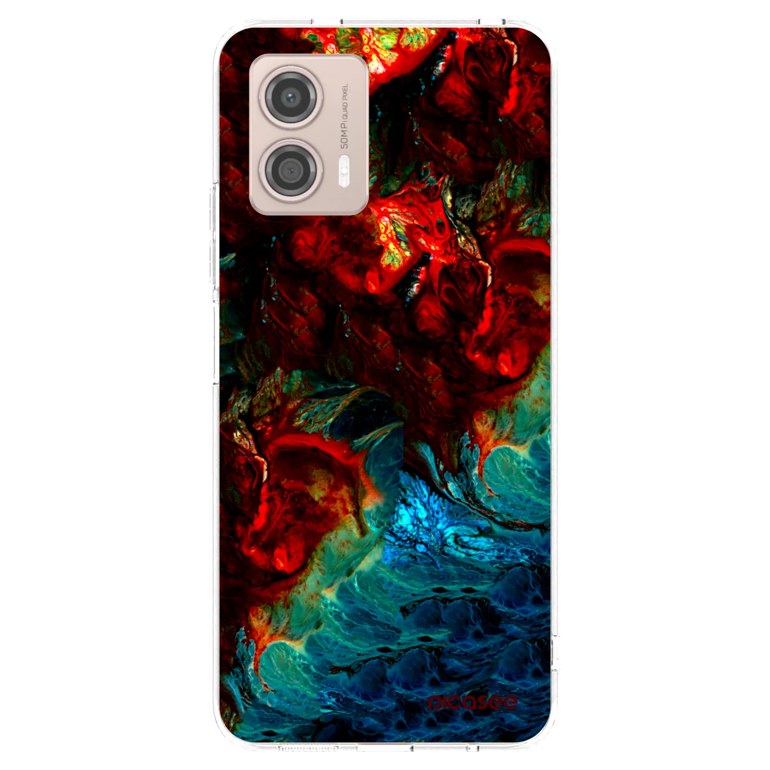 Picasee silikonska prozirna maskica za Motorola Moto G53 5G - Universe