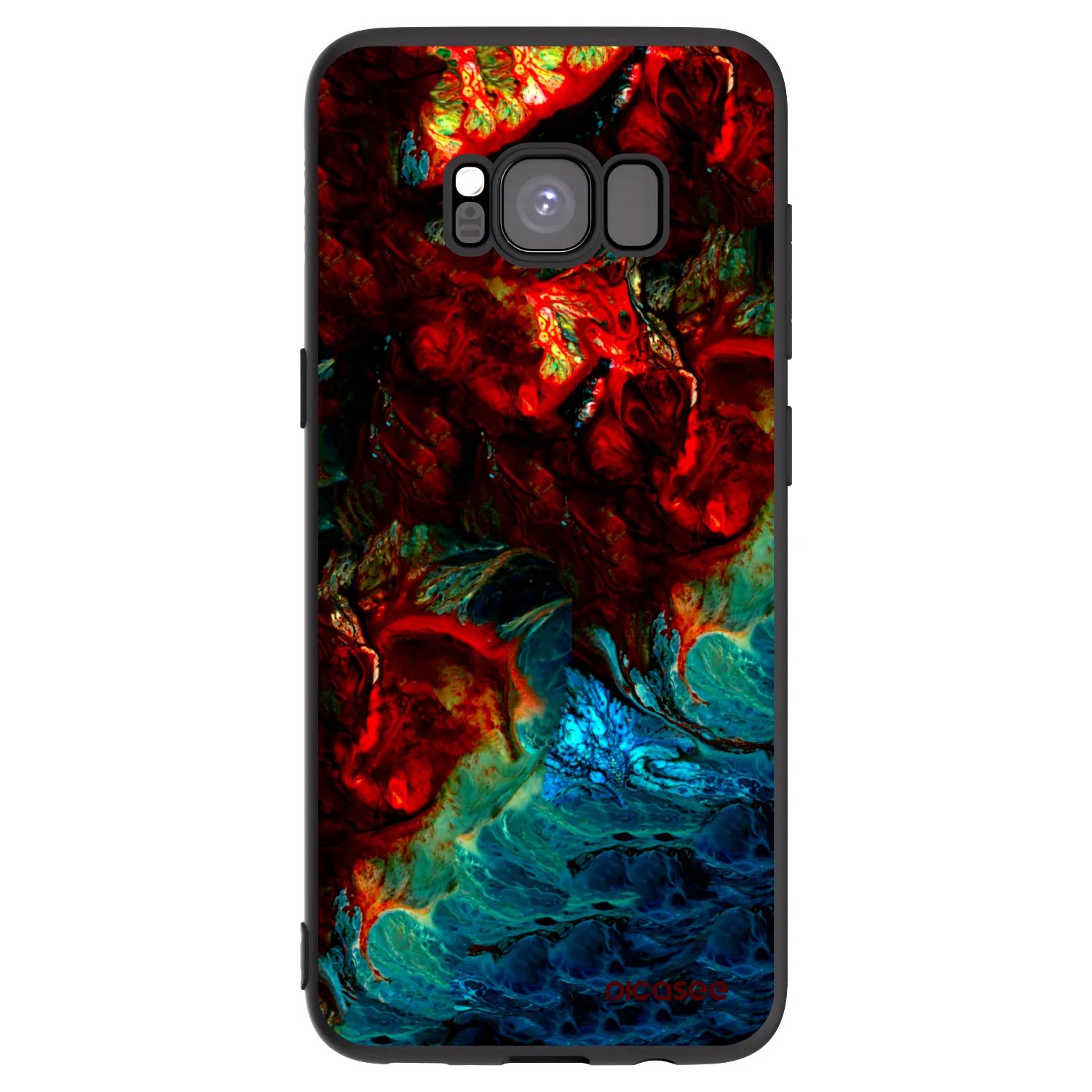 Picasee crna silikonska maskica za Samsung Galaxy S8 G950F - Universe