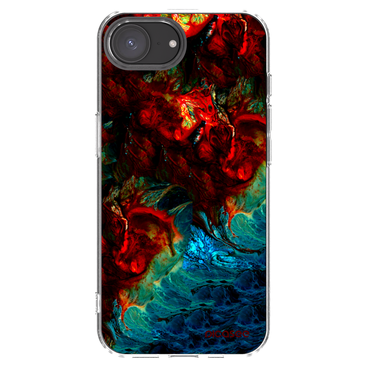 Picasee silikonska prozirna maskica za Apple iPhone 16e - Universe