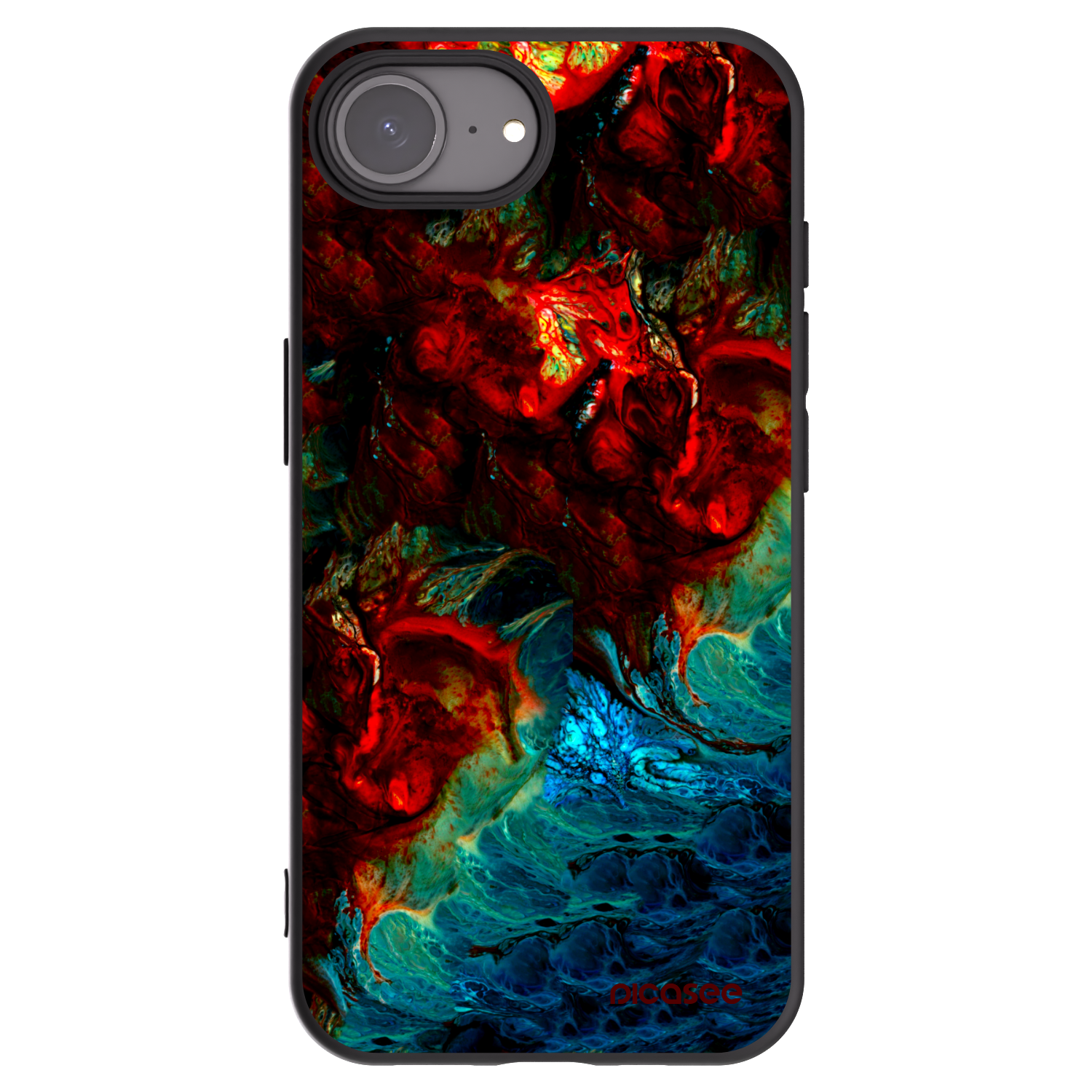 Picasee crna silikonska maskica za Apple iPhone 16e - Universe