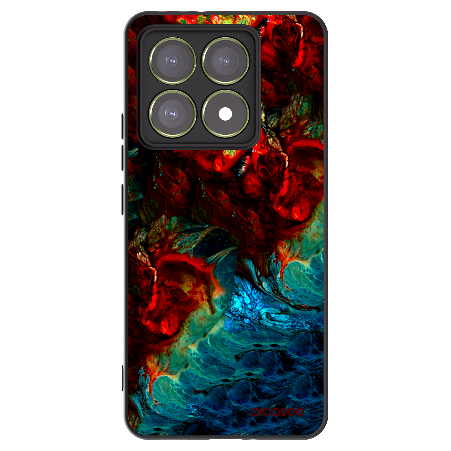 Picasee crna silikonska maskica za Xiaomi 14T - Universe