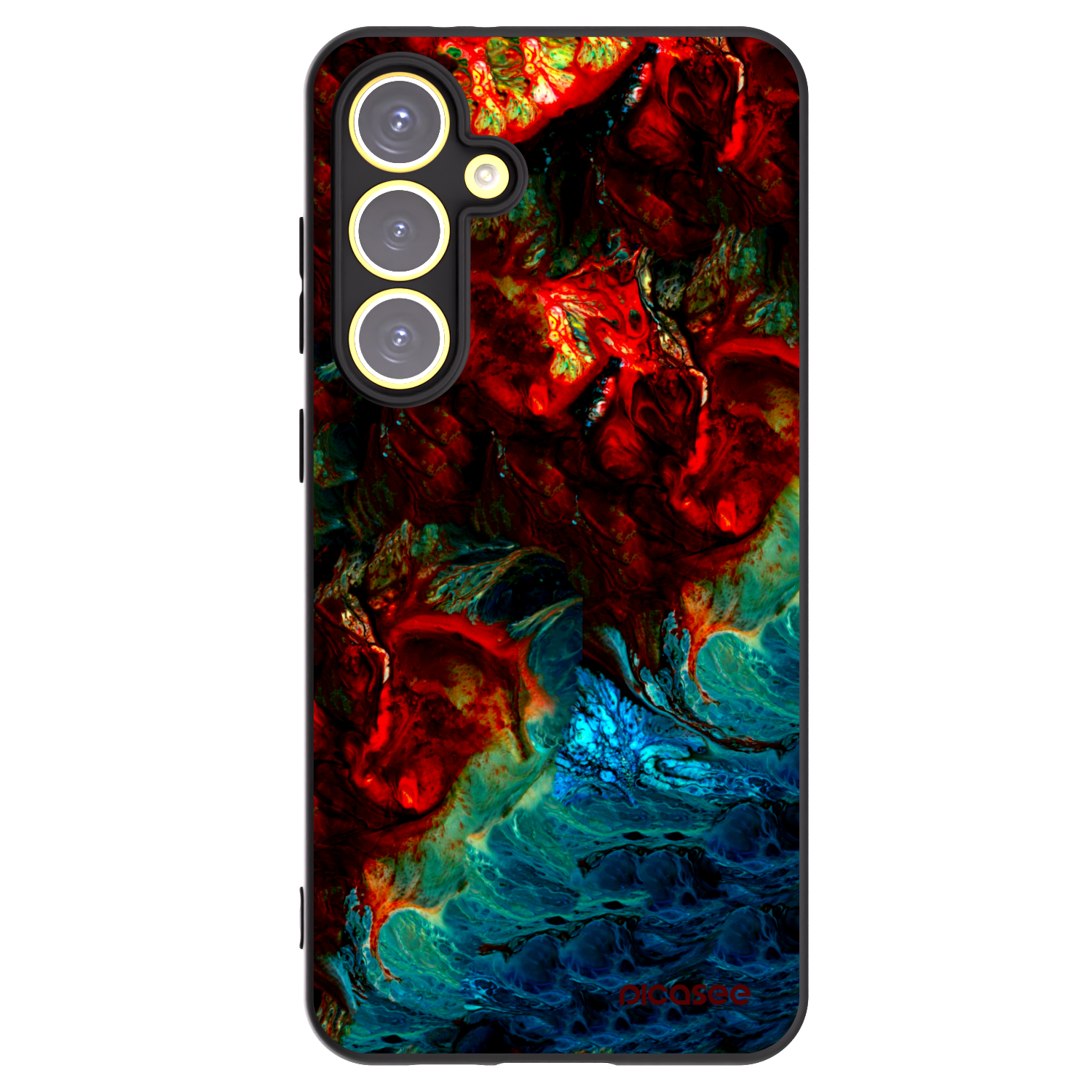 Picasee crna silikonska maskica za Samsung Galaxy S24 FE S721B - Universe