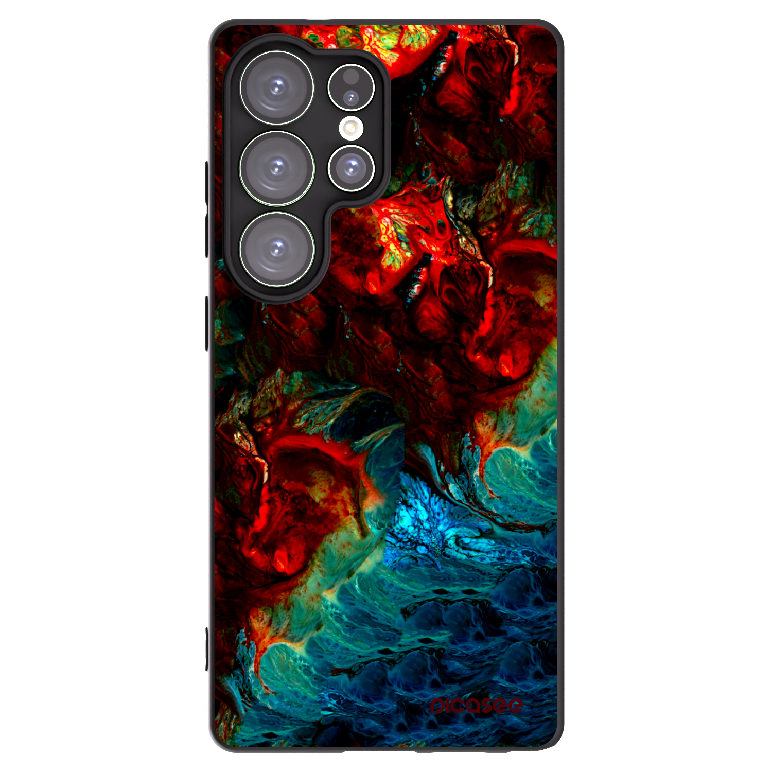 Picasee crna silikonska maskica za Samsung Galaxy S25 Ultra 5G - Universe