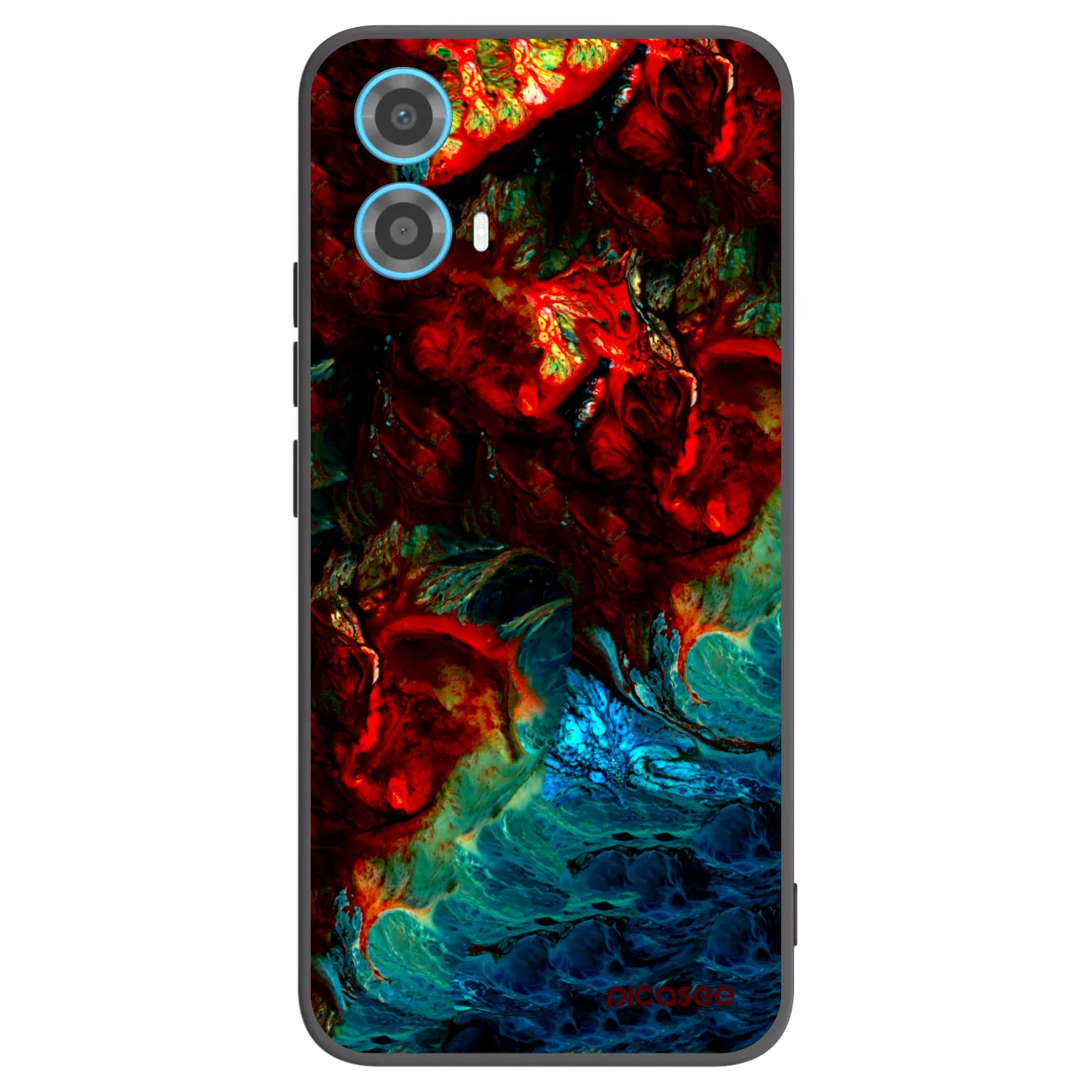Picasee crna silikonska maskica za Motorola Moto G34 5G - Universe
