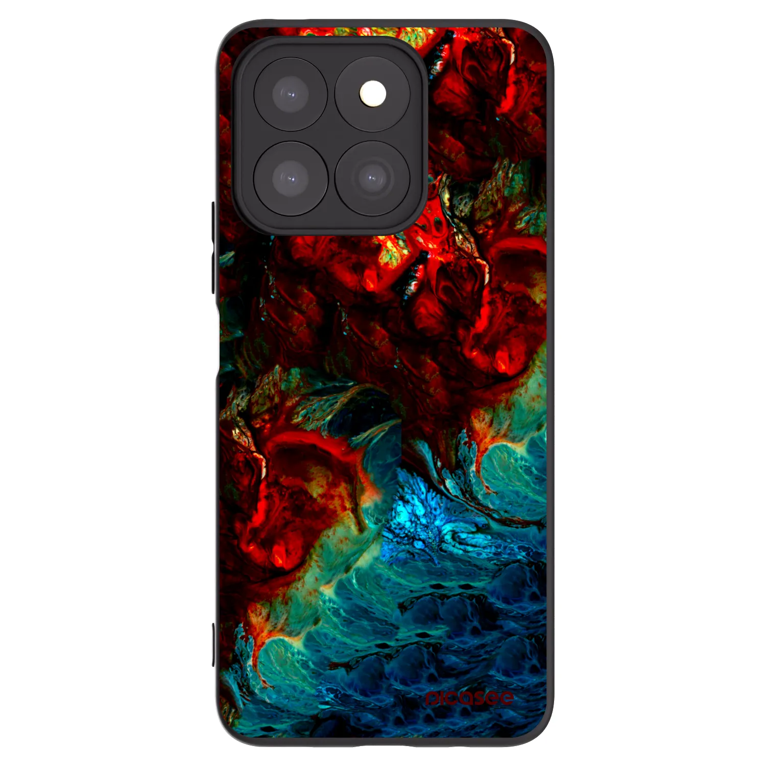 Picasee crna silikonska maskica za Honor X8c - Universe