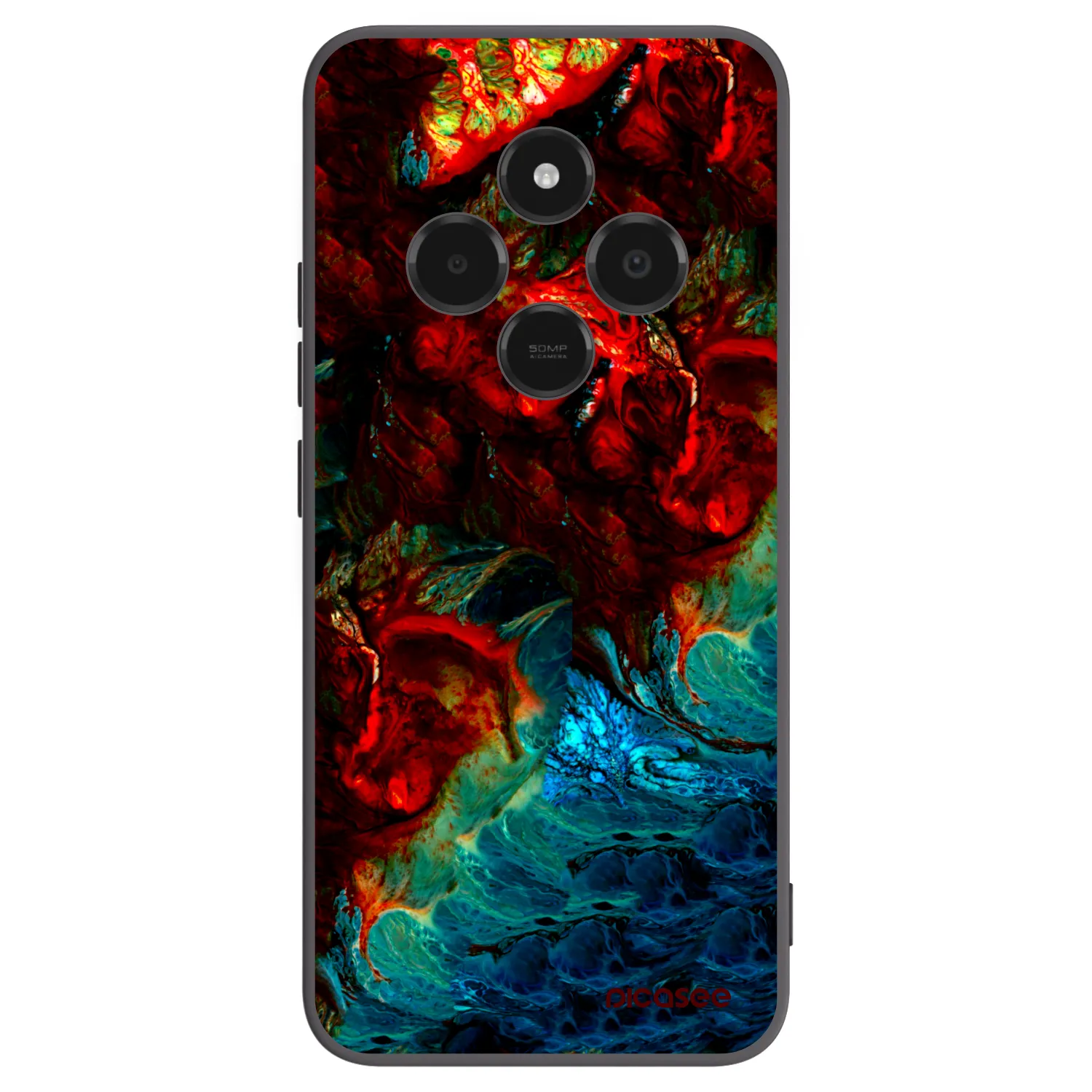 Picasee crna silikonska maskica za Xiaomi Poco C75 - Universe