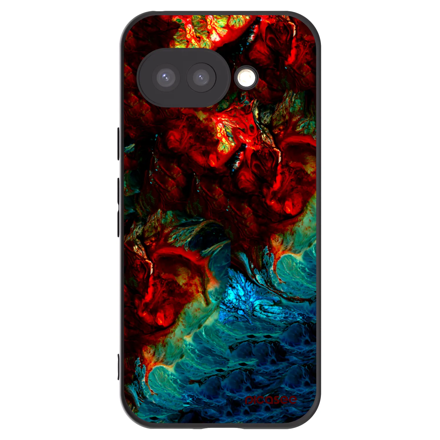Picasee crna silikonska maskica za Google Pixel 9a - Universe