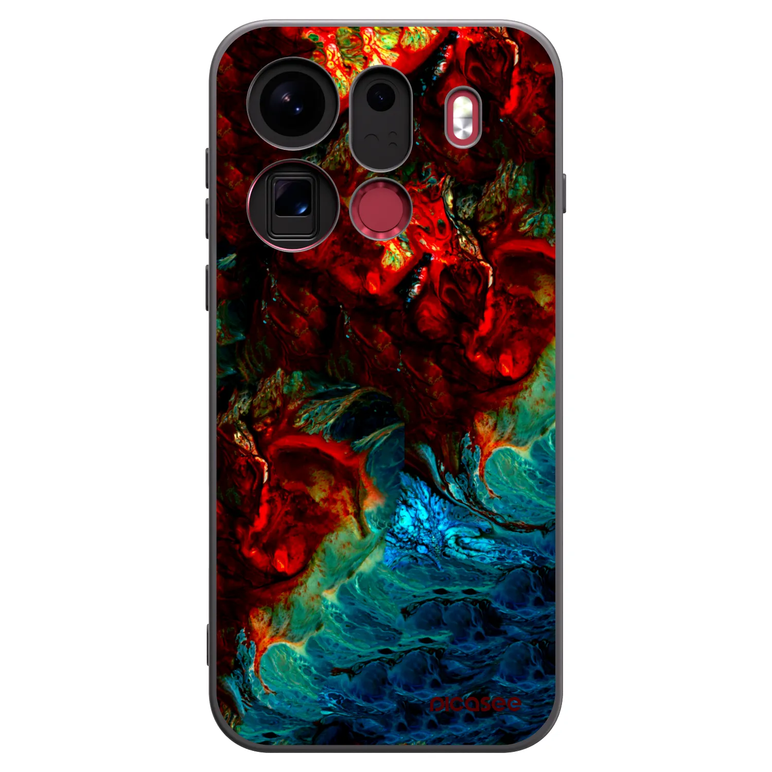 Picasee crna silikonska maskica za OPPO Find X9 Pro - Universe