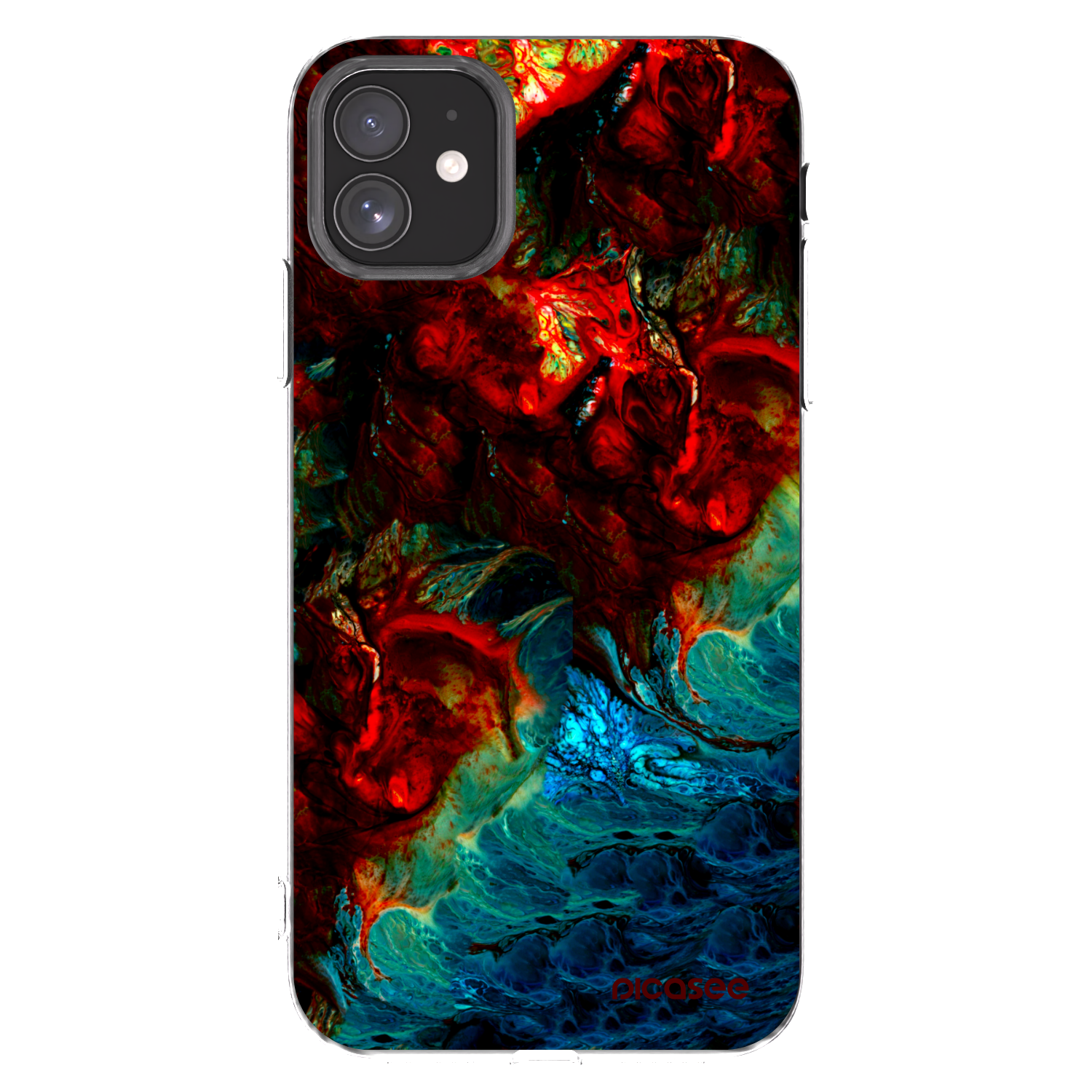Picasee silikonska prozirna maskica za Apple iPhone 11 - Universe
