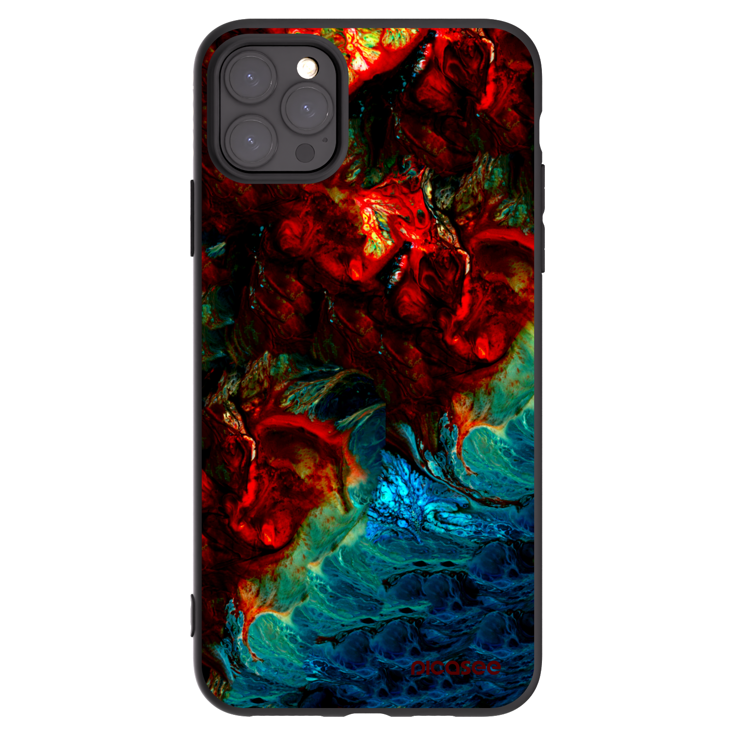 Picasee crna silikonska maskica za Apple iPhone 11 Pro Max - Universe