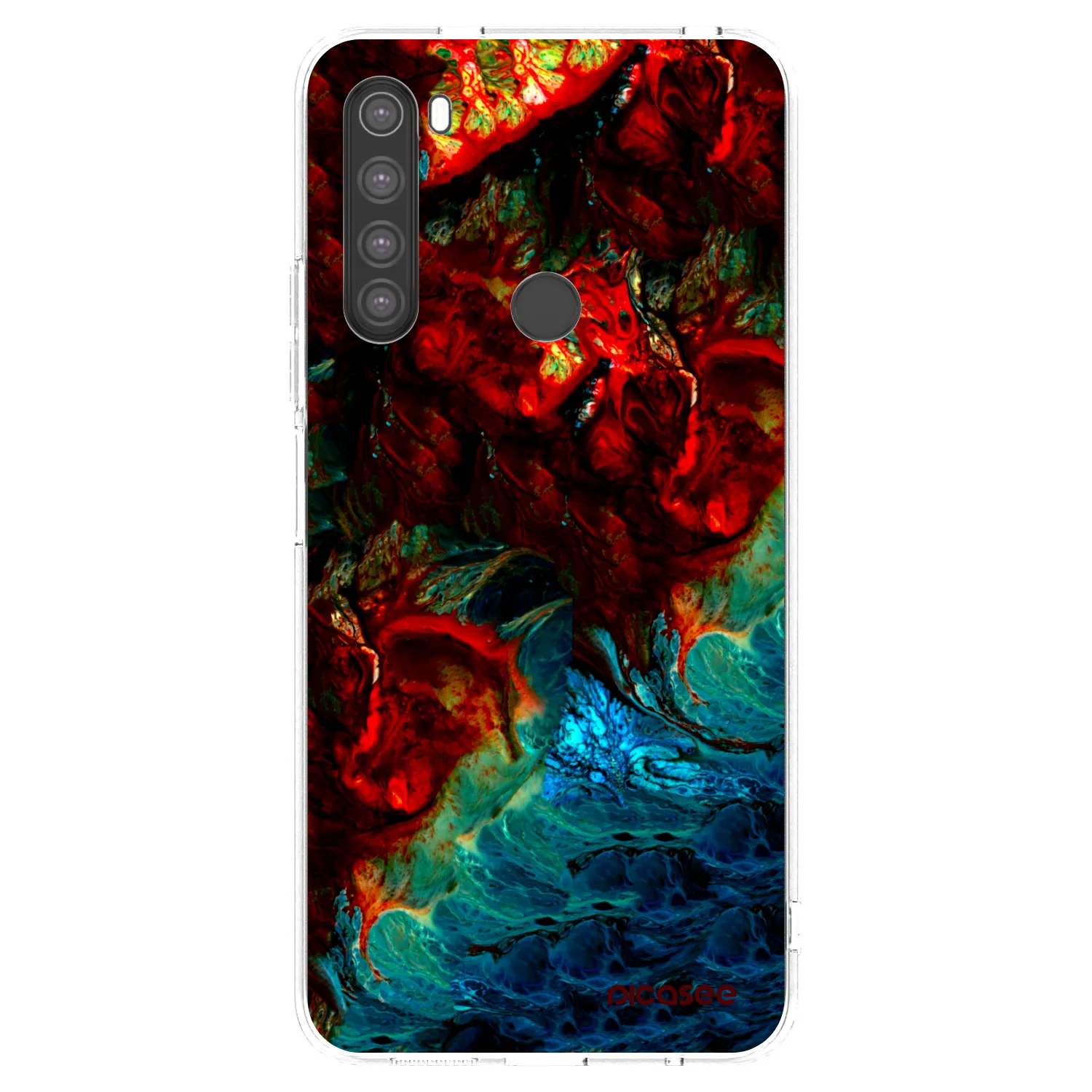 Picasee silikonska prozirna maskica za Xiaomi Redmi Note 8 - Universe
