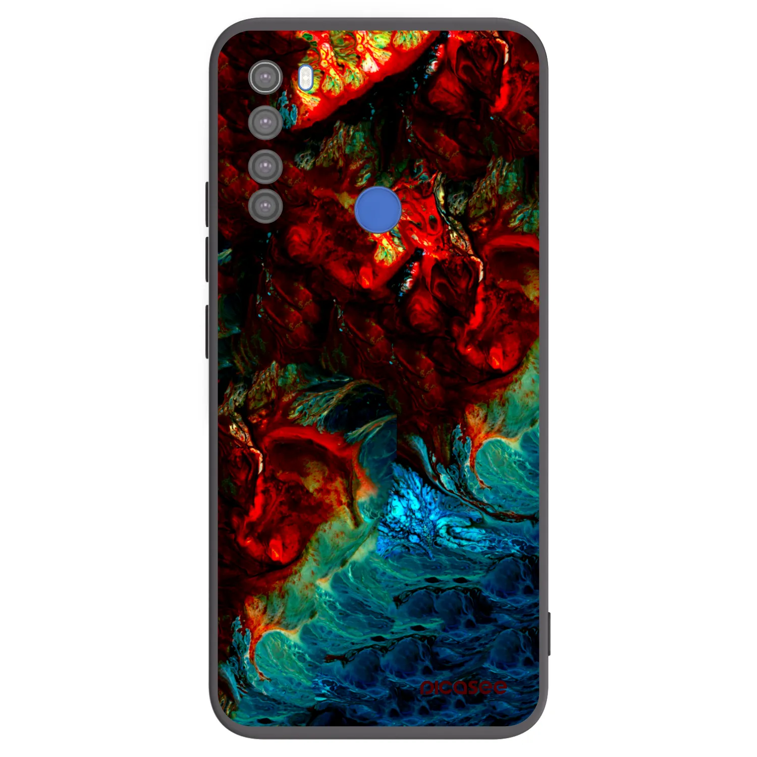 Picasee crna silikonska maskica za Xiaomi Redmi Note 8T - Universe