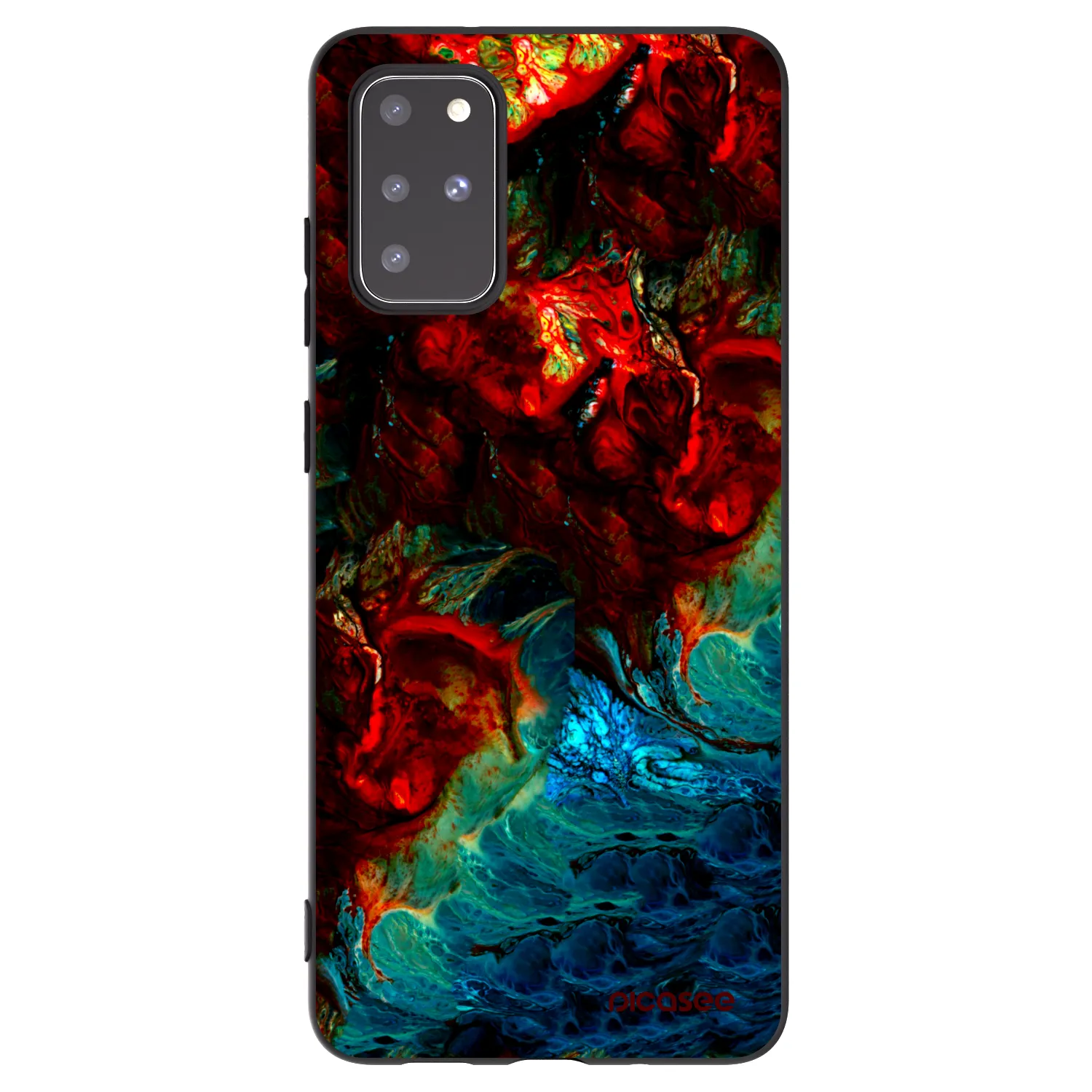 Picasee crna silikonska maskica za Samsung Galaxy S20+ G985F - Universe