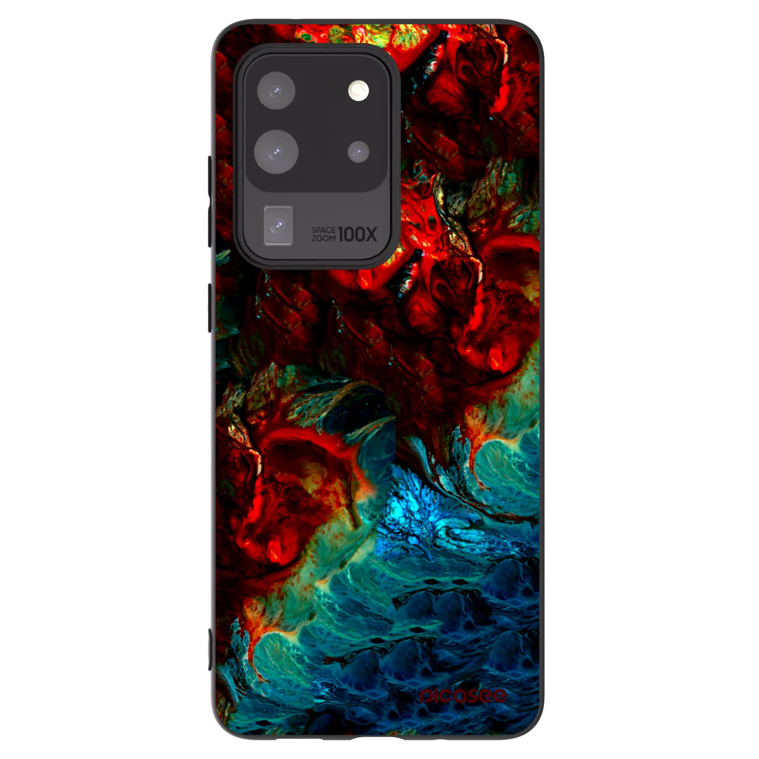 Picasee crna silikonska maskica za Samsung Galaxy S20 Ultra 5G G988F - Universe