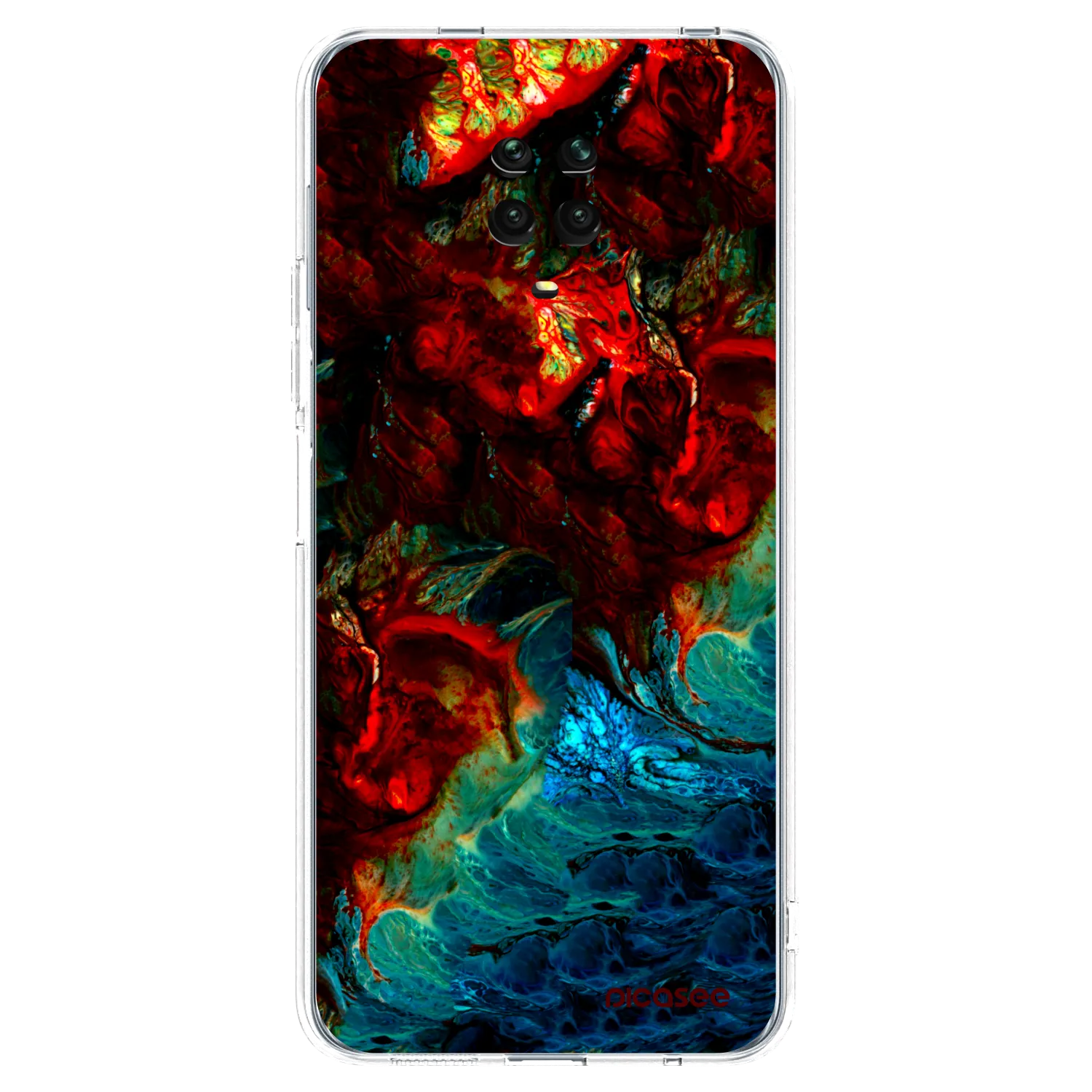 Picasee silikonska prozirna maskica za Xiaomi Redmi Note 9 Pro - Universe