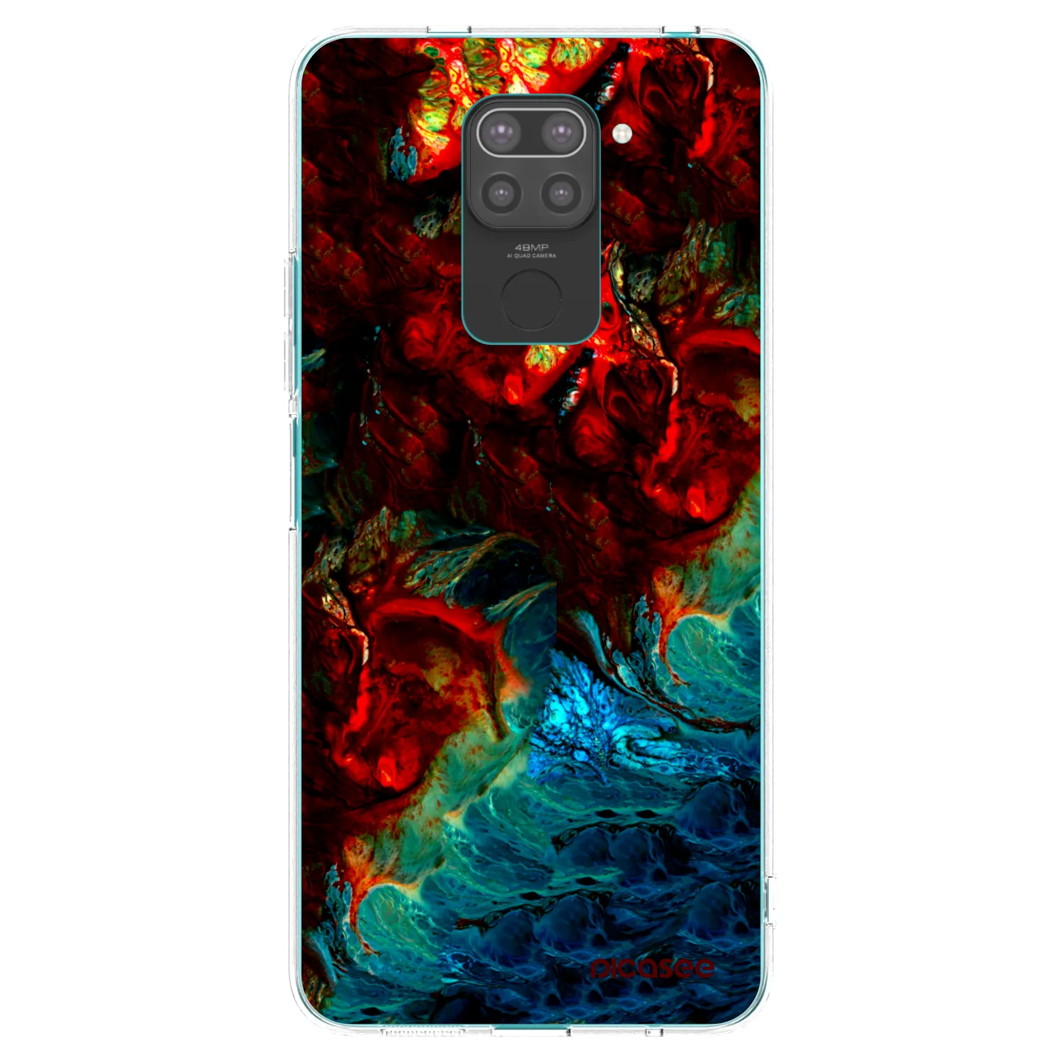 Picasee crna silikonska maskica za Xiaomi Redmi Note 9 - Universe