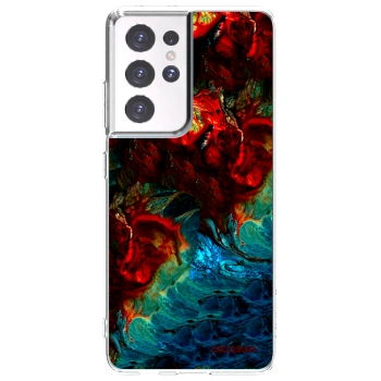 Picasee silikonska prozirna maskica za Samsung Galaxy S21 Ultra 5G G998B - Universe