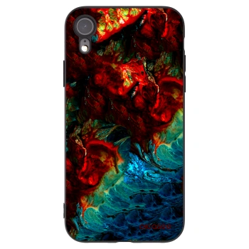 Picasee crna silikonska maskica za Apple iPhone XR - Universe