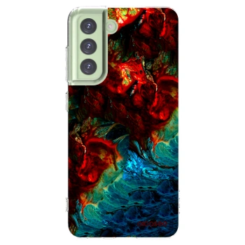 Picasee silikonska prozirna maskica za Samsung Galaxy S21 FE 5G - Universe